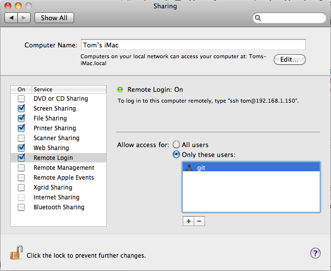 How To Set Up A Secure Git Server At Home Osx Tom Dalling